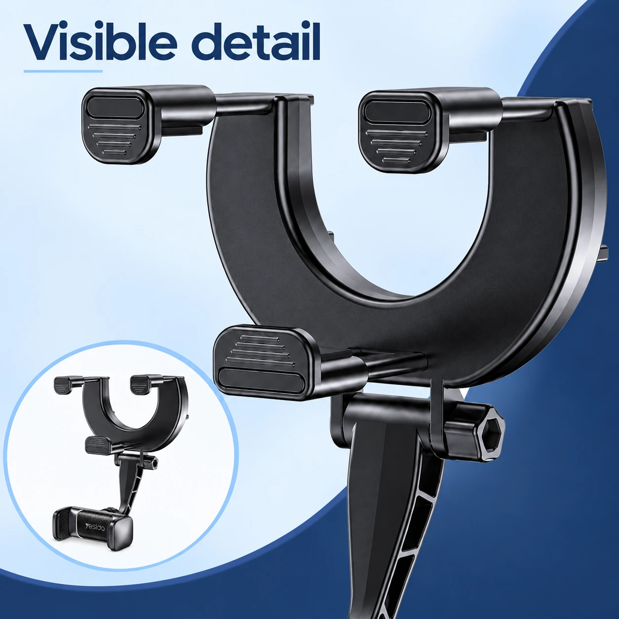 Exterior detail of Yesido C193 U-Frame Rear View Mirror Phone Holder
